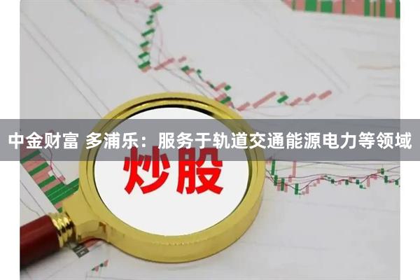 中金财富 多浦乐：服务于轨道交通能源电力等领域