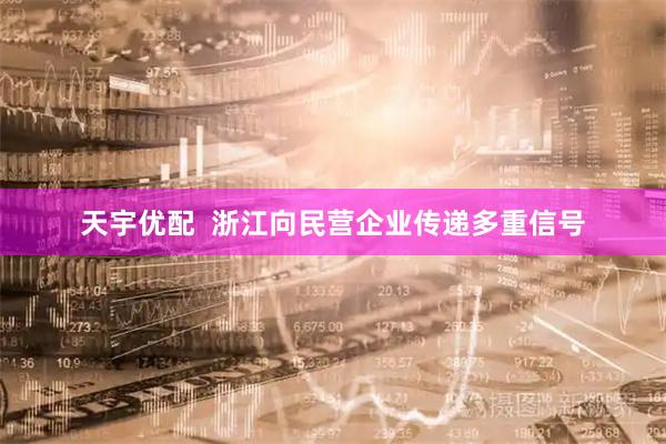天宇优配  浙江向民营企业传递多重信号